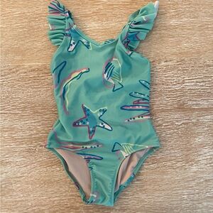 Tea Sz 8 Kids Swim Starfish Print Swimsuit
